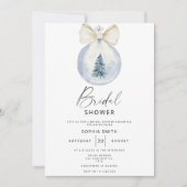 Winter Kerstbal Bruidsfeest Kaart (Voorkant)