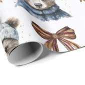 Winter Kerstbeer Inpakpapier (Rol Hoek)