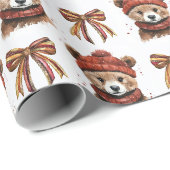 Winter Kerstbeer Inpakpapier (Rol Hoek)