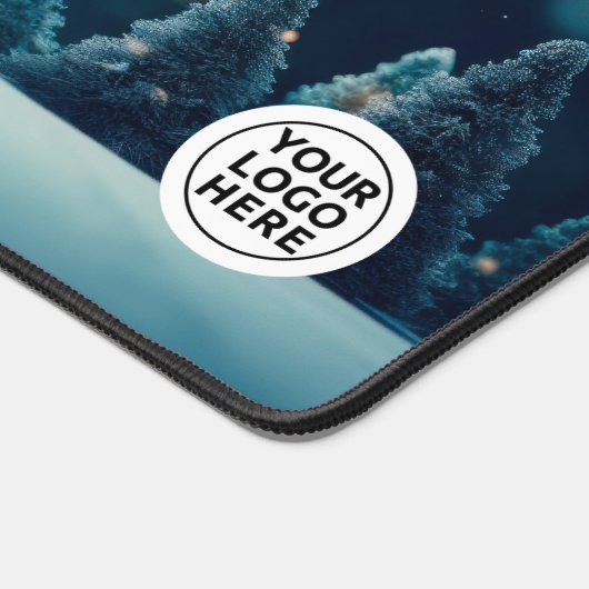 Winter Kerstbomen Desk Mat Muismat (Hoek)