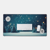 Winter Kerstbomen Desk Mat Muismat (Keyboard & Muis)