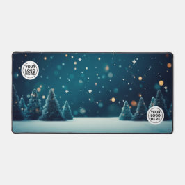 Winter Kerstbomen Desk Mat Muismat
