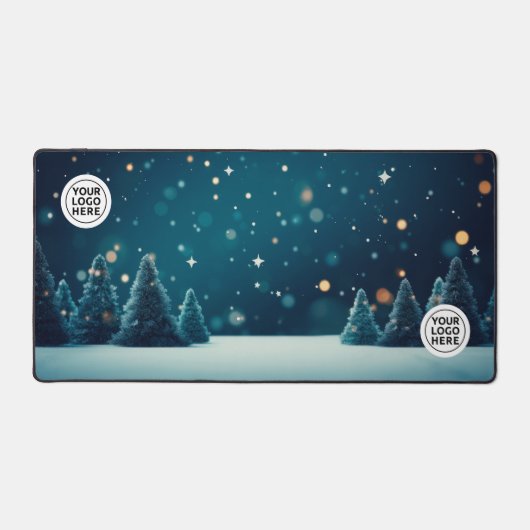 Winter Kerstbomen Desk Mat Muismat (Voorkant)