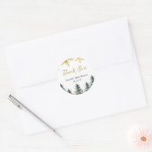 Winter Kerstboom Baby shower Dank u Label (Envelop)