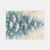 Winter kerstboom decoraties vakantie fleece deken (Voorkant (Horizontaal))