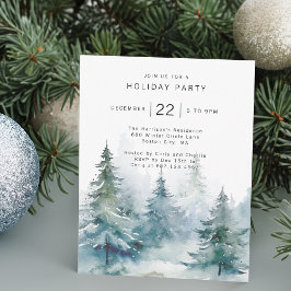Winter Kerstboom Feestviering Kaart