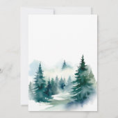 Winter Kerstboom landschap Bruidsmeisjes Luncheon Kaart (Achterkant)