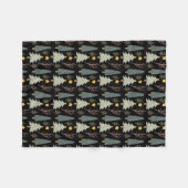 Winter Kerstboom Patroon Bossen Evergreen Gezellig Fleece Deken (Voorkant (Horizontaal))