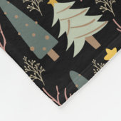Winter Kerstboom Patroon Bossen Evergreen Gezellig Fleece Deken (Hoek)