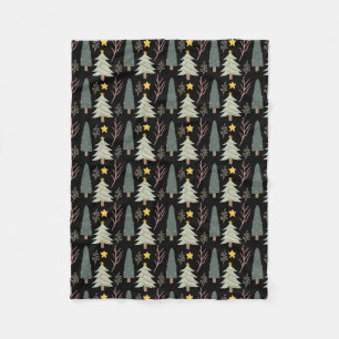 Winter Kerstboom Patroon Bossen Evergreen Gezellig Fleece Deken