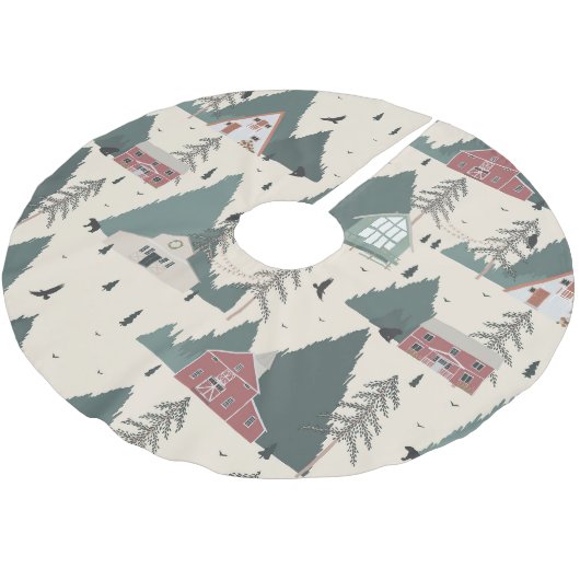  winter kerstboom rok (Gekanteld)