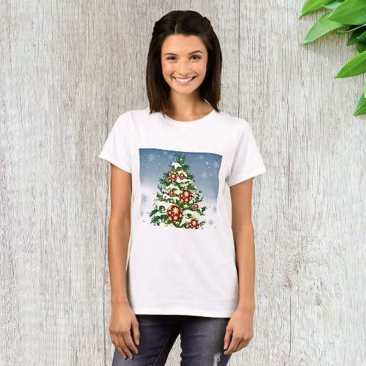 Winter Kerstboom Vrouwen T-shirt