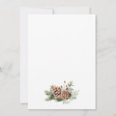 Winter Kerstborrel Baby Shower Kaart (Achterkant)