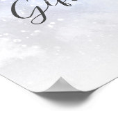 Winter Kerstcadeau en -kaarten Baby Shower Poster (Hoek)