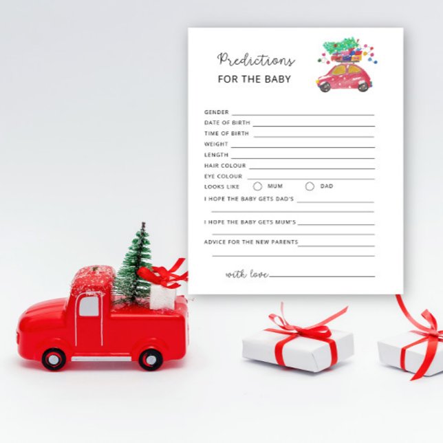 Winter kerstcar \voorspellingen en adviesspel (Creator heeft geüpload)