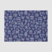 Winter Kerstconstellation Holiday Pattern Tissuepapier (Voorkant)