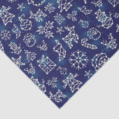 Winter Kerstconstellation Holiday Pattern Tissuepapier (Detail)