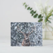 Winter Kerstdeer Briefkaart (Staand voorkant)