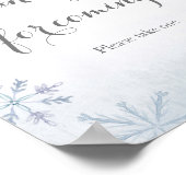 Winter Kerstfeest Bedankt voor je komst. Poster (Hoek)