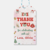 Winter Kerstfeest Dank u Cadeau Labels Cadeaulabel (Voorkant)