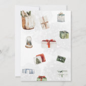 Winter Kerstfeest Kaart (Achterkant)