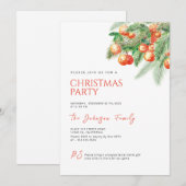 Winter Kerstfeest uitnodiging (Voorkant / Achterkant)