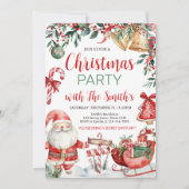 Winter Kerstfeest Uitnodiging (Voorkant)