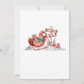 Winter Kerstfeest Uitnodiging (Achterkant)