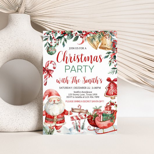 Winter Kerstfeest Uitnodiging