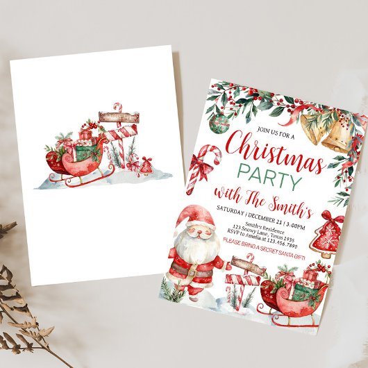 Winter Kerstfeest Uitnodiging