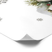 Winter Kerstfeest Welkomstbord Poster (Hoek)
