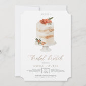 Winter Kerstfeestdag Cake Bridal Brunch Kaart (Voorkant)