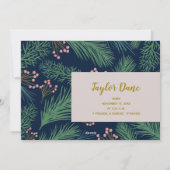 Winter Kerstfeestdag Foto geboorteaankondigingen Feestdagenkaart (Achterkant)