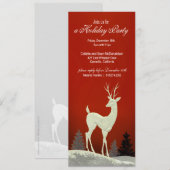 Winter-kerstfeestdag uitnodiging (Voorkant / Achterkant)