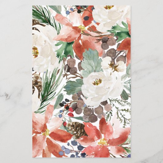 Winter KerstFloral die mama het beste spel kent (Achterkant)