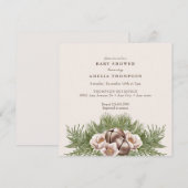 Winter Kerstgroen | Boho Baby Shower Kaart (Voorkant / Achterkant)
