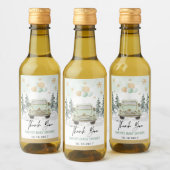 Winter Kerstgroen Goud Drive Thru Feestje Wijn Etiket (Flessen)