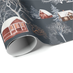Winter Kersthut Inpakpapier