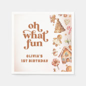 Winter Kerstkoekje Verjaardagsfeest Servet (Voorkant)