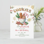 Winter Kerstkoekjes en Cacaoverjaardag Kaart (Staand voorkant)