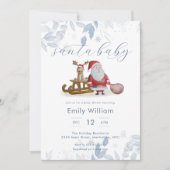 Winter Kerstman Baby Shower Kaart (Voorkant)