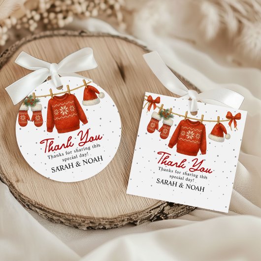 Winter Kerstman  Bedankjes Labels