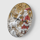 Winter Kerstman en rendier viering Grote Klok (Hoek)