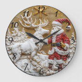 Winter Kerstman en rendier viering Grote Klok (Voorkant)