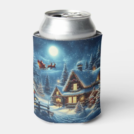 Winter/Kerstman/Kerstmis/Sneeuw Blikjeskoeler (Blikje Voorkant)