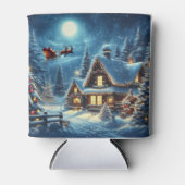 Winter/Kerstman/Kerstmis/Sneeuw Blikjeskoeler (Voorkant)