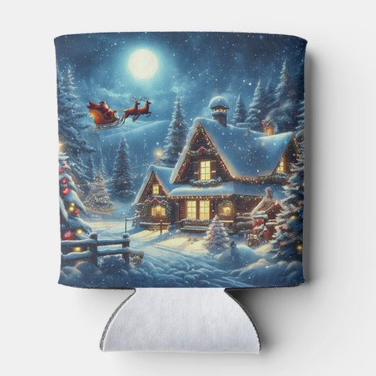 Winter/Kerstman/Kerstmis/Sneeuw Blikjeskoeler (Achterkant)