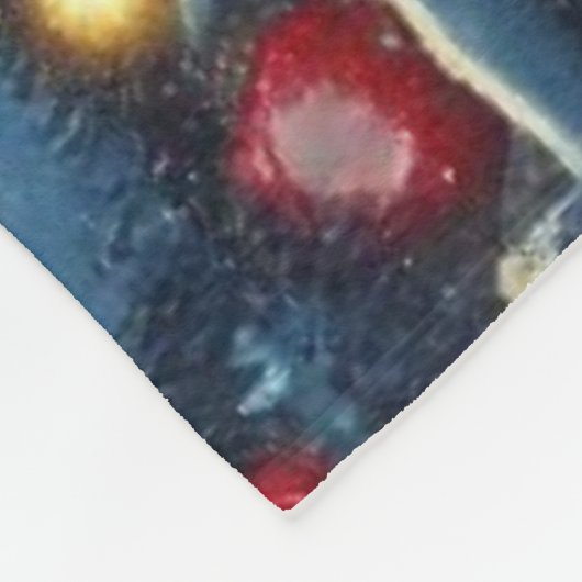 Winter/Kerstman/Kerstmis/Sneeuw Fleece Deken (Hoek)