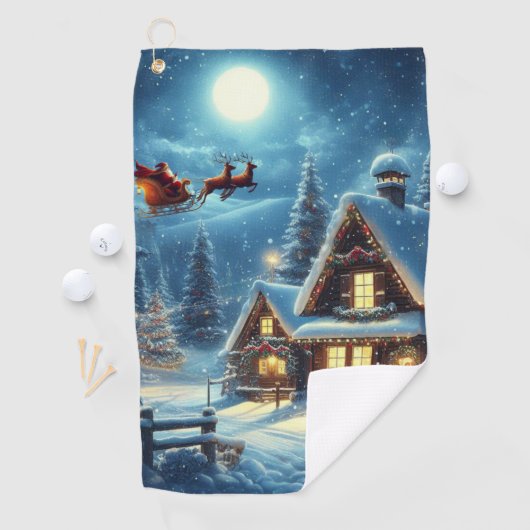 Winter/Kerstman/Kerstmis/Sneeuw Golfhanddoek (Insitu)