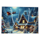 Winter/Kerstman/Kerstmis/Sneeuw Groot Cadeauzakje (Achterkant)